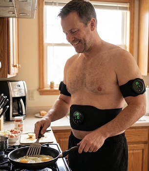 Carbon Core belt worn while preparing a meal